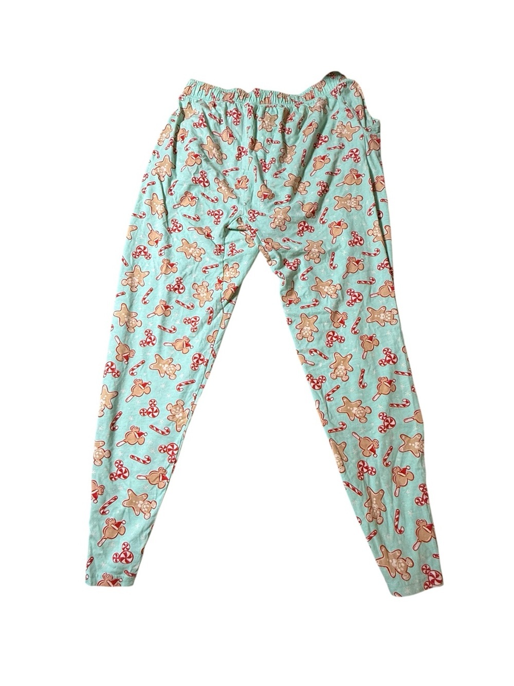 Disney gingerbread and candy Mickey Mouse Bars adult Christmas pajamas Large - Picture 5 of 5